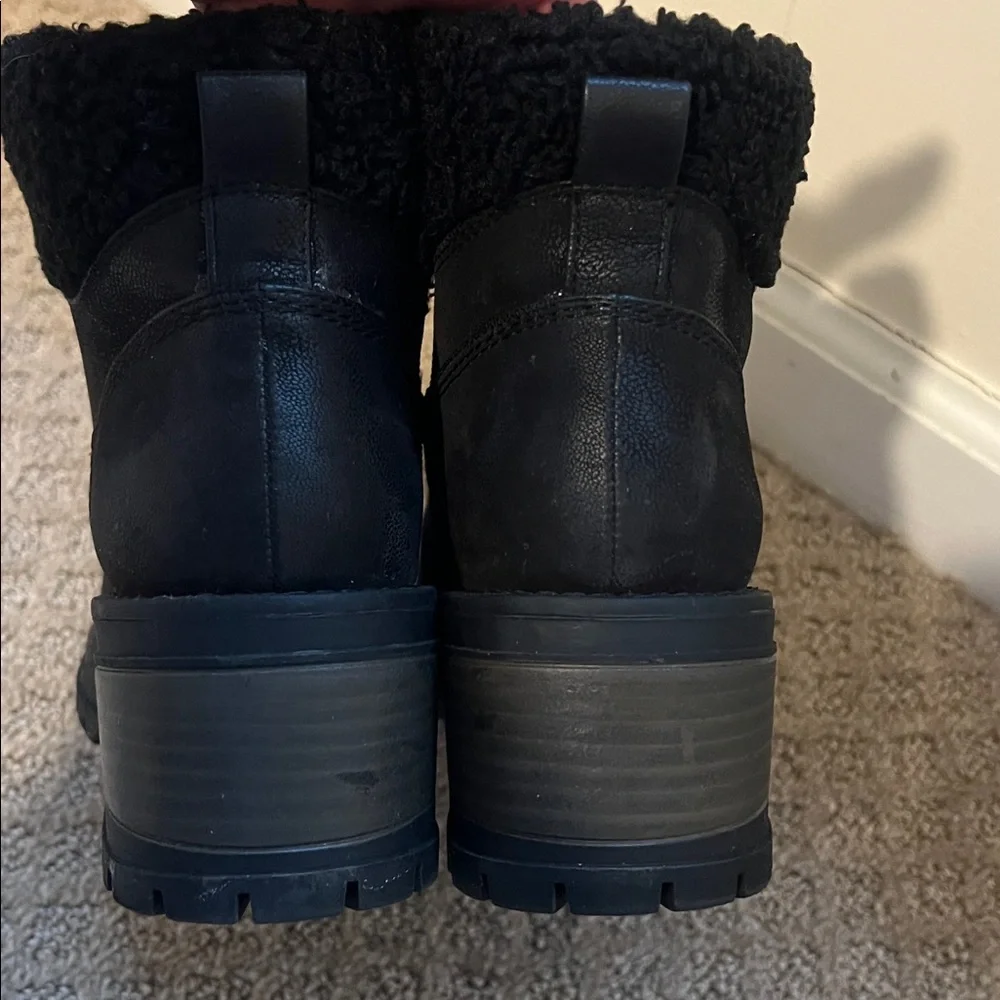 Women's Black Ankle Boots - Picture 4 of 5